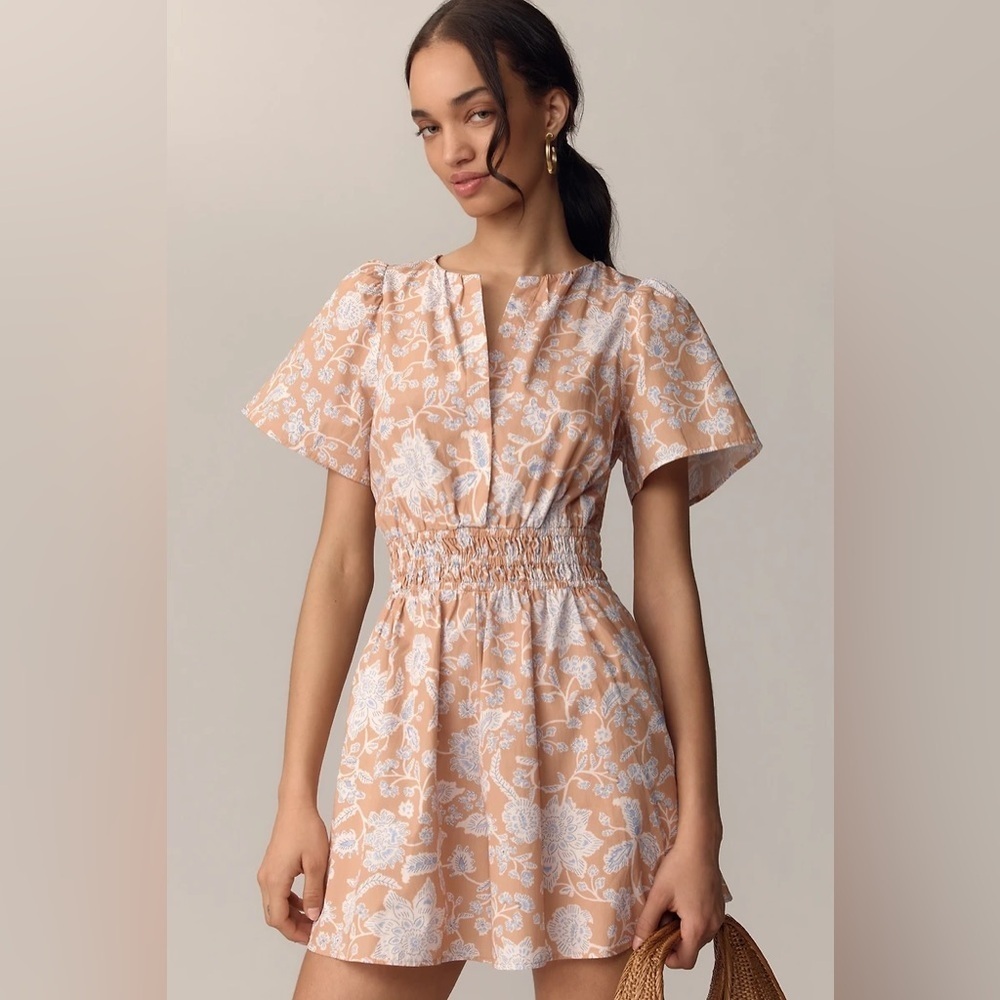 NWT! Anthropologie The Somerset Poplin Romper - Multiple🍟